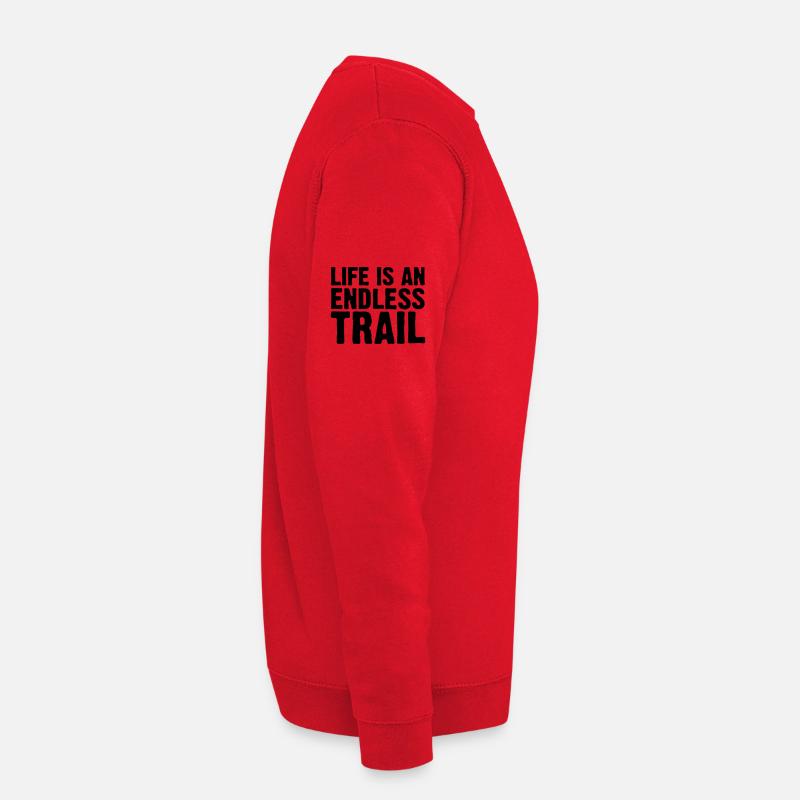 Life is an endless trail - Unisex Pullover - Rot