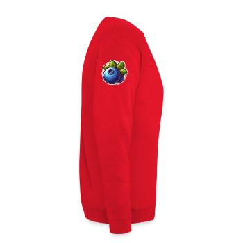 Bleuets Lumineux et Feuilles Vertes - Sweat-shirt Unisexe - rouge - Droite - Alina (178cm)