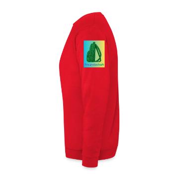 Freundschaft Glitzer Rucksack grün - Unisex Pullover - Rot - Links