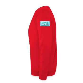 Irrweg Schild - Unisex Pullover - Rot - Links