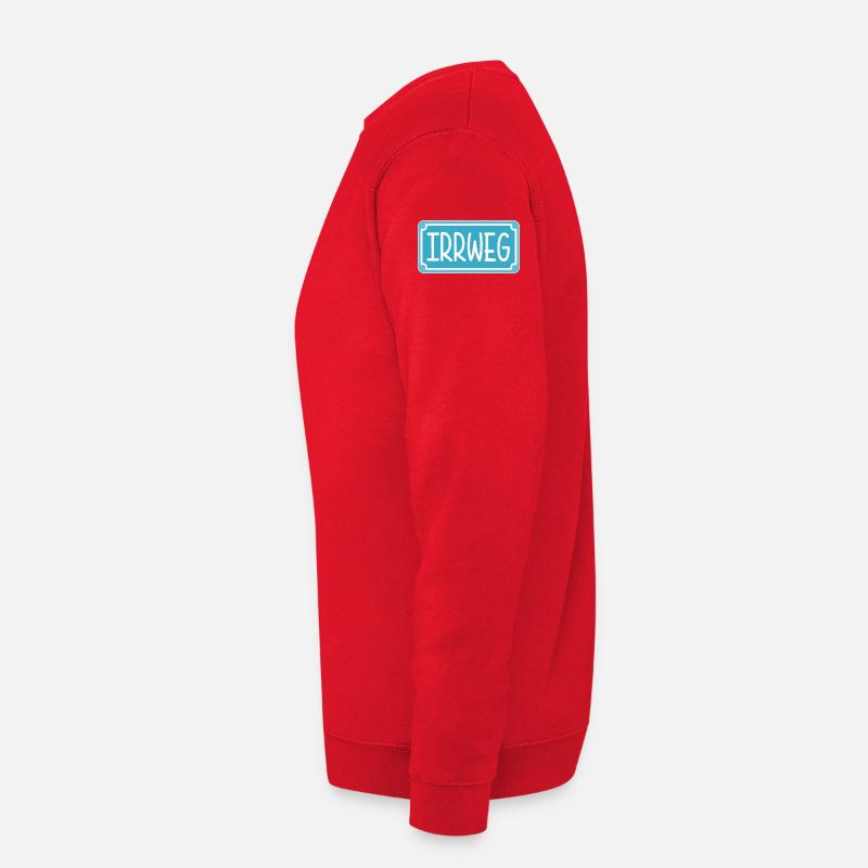 Irrweg Schild - Unisex Pullover - Rot