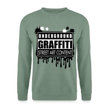 Underground graffitis flex - Sweat-shirt Unisexe - vert-de-gris - Devant