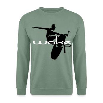 Wakeboard wake up wakeboarding - Unisex Sweatshirt - steel green - Front
