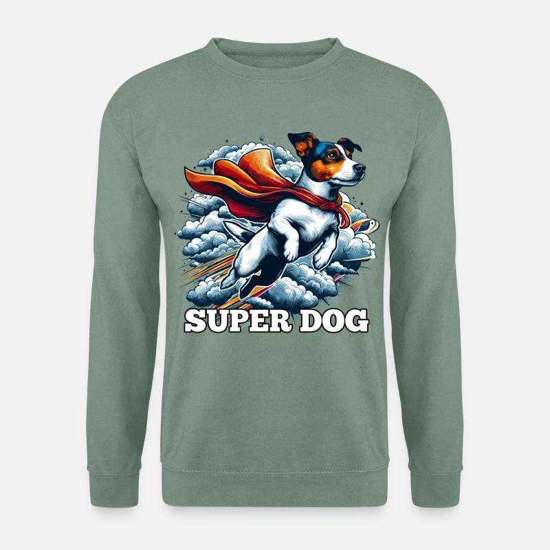 Super Hund Jack Russell Terrier Geschenk - Unisex Pullover - Graugrün