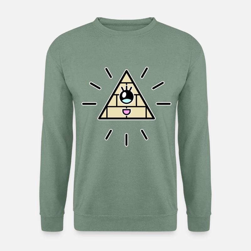 Illuminati Kawaii - Unisex Pullover - Graugrün