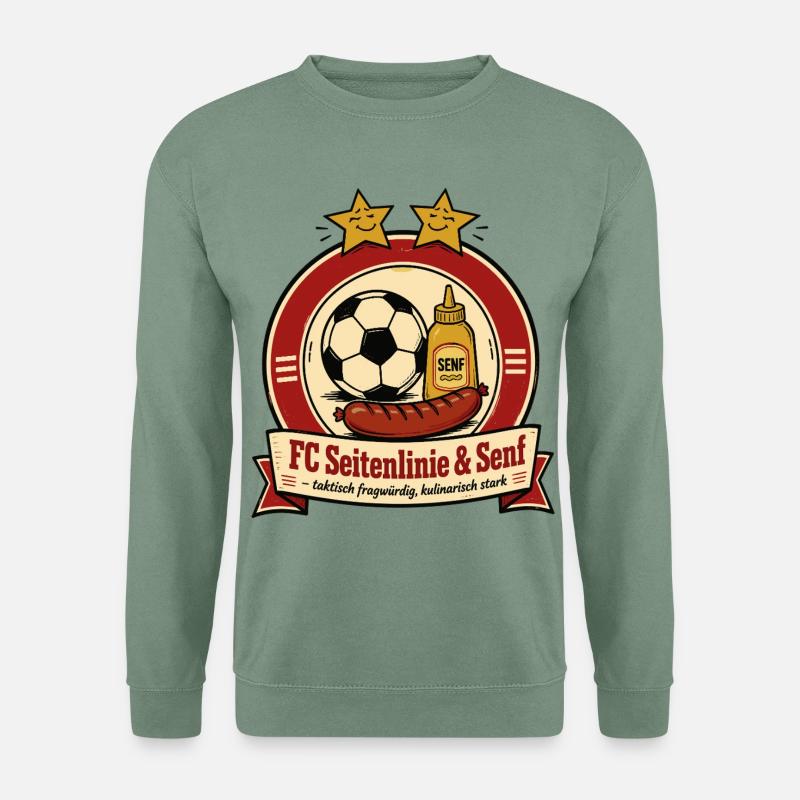 FC Seitenlinie & Senf - Unisex Pullover - Graugrün