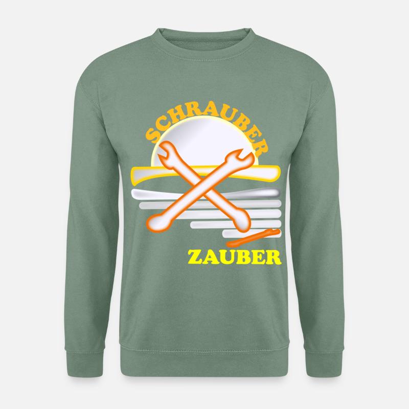 Schrauber Zauber Logo - Unisex Pullover - Graugrün