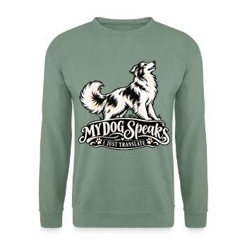 Hundeübersetzer - Unisex Pullover - Graugrün - Vorne