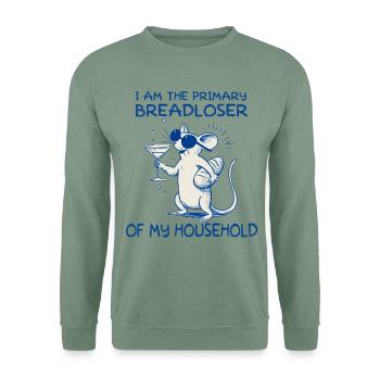 Family Main Bread Loser Cartoon - Unisex Sweatshirt - steel green - Front