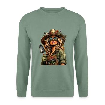 Gärtnerin Gartenliebe - Unisex Pullover - Graugrün - Vorne