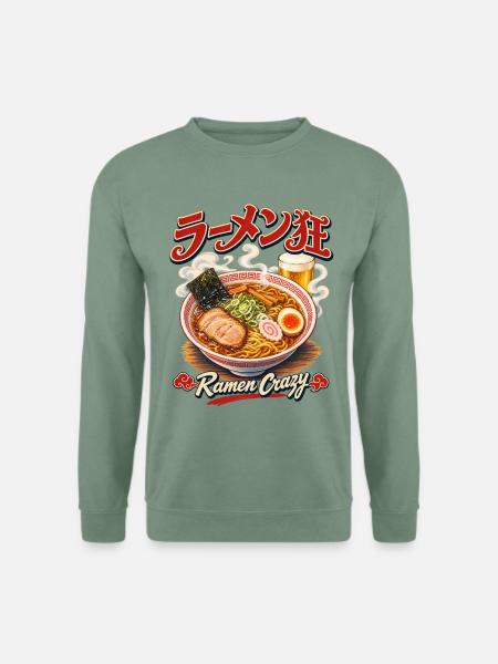 Ramen Crazy - Unisex Pullover - Graugrün