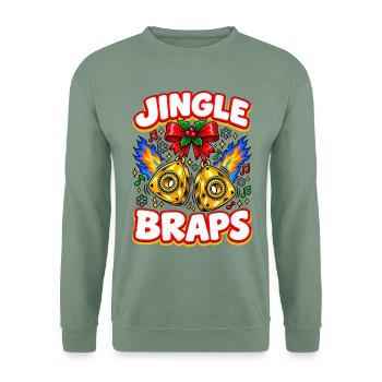 Lustiges Wankel Motor Geschenk Weihnachten  - Unisex Pullover - Graugrün - Vorne