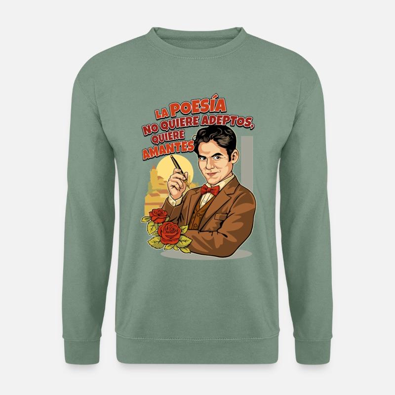 LORCA-Poesie - Unisex Pullover - Graugrün