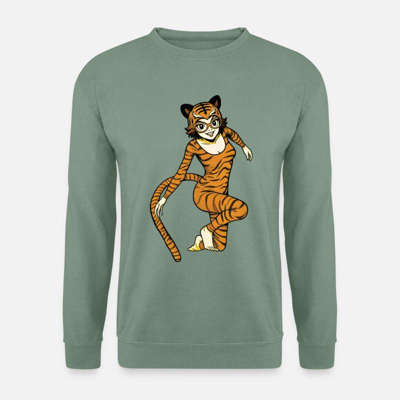 TIGRA – nette Leute - Unisex Pullover - Graugrün