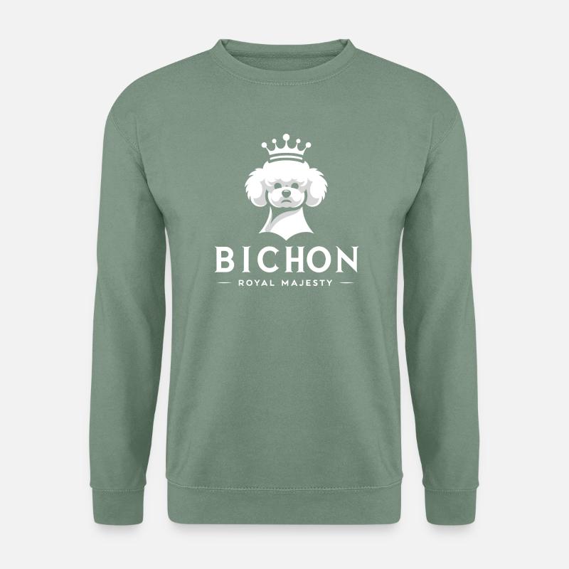 T-Shirt Bichon - Noblesse Canine - Unisex Pullover - Graugrün