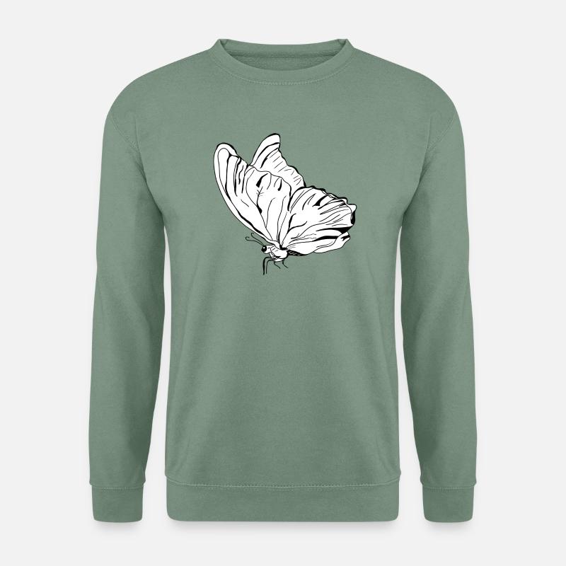 papillon vecter - Sweat-shirt Unisexe - vert-de-gris
