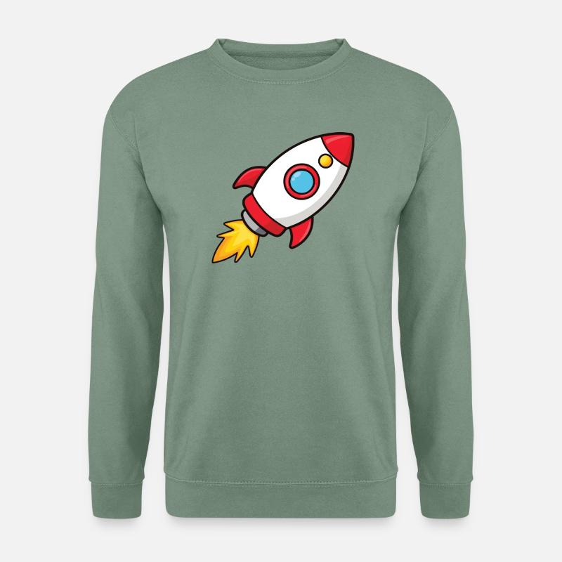 Retro Rocket Burst Design - Unisex Sweatshirt - steel green