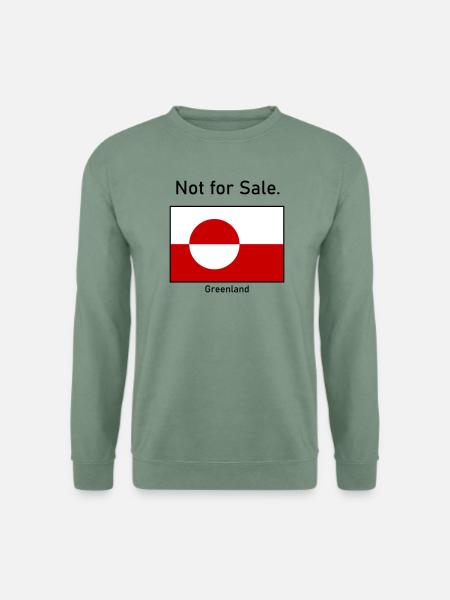 Not for Sale - Greenland Grönland Flagge Flag - Unisex Pullover - Graugrün