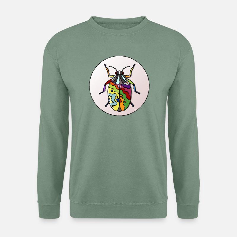 Lebender Regenbogenkäfer - Unisex Pullover - Graugrün