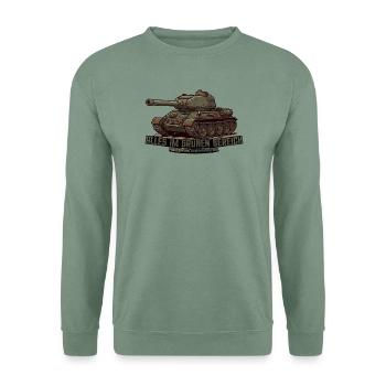 T-34 Panzer – Alles im grünen Bereich - Unisex Pullover - Graugrün - Vorne