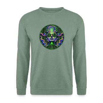 Matrix - Unisex Pullover - Graugrün - Vorne