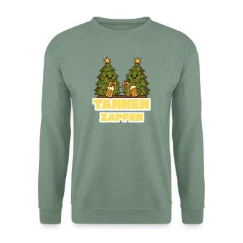 Tannen Zapfen Bierduo - Unisex Pullover - Graugrün - Vorne