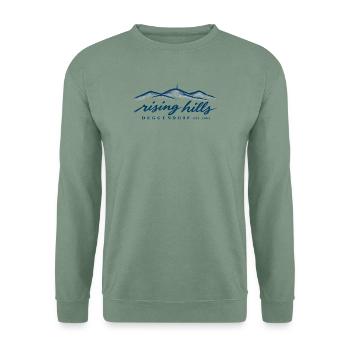 Deggendorf-Shirt rising hills Dreitannenriegel - Unisex Pullover - Graugrün - Vorne
