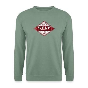 Sylt - Nordsee - Insel - Kampen - Westerland - Unisex Pullover - Graugrün - Vorne