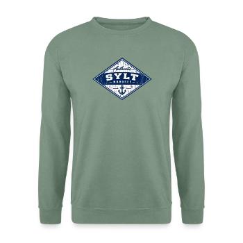 Sylt - Nordsee - Insel - Kampen - Westerland - Unisex Pullover - Graugrün - Vorne