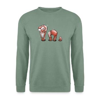 Wurmi - Unisex Pullover - Graugrün - Vorne
