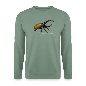 Herkuleskäfer Dynastes hercules - Unisex Pullover - Graugrün - Vorne