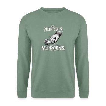 Mein Sohn, mein Vermächtnis | Noventra - Unisex Pullover - Graugrün - Vorne