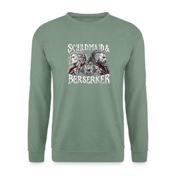 Schildmaid und Berserker | Noventra - Unisex Pullover - Graugrün - Vorne
