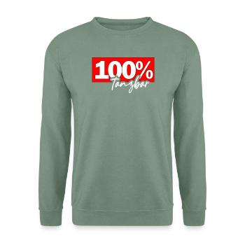 100% Tanzbar – Bold Dance Typography - Unisex Pullover - Graugrün - Vorne
