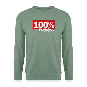 100% Vergeben - Unisex Pullover - Graugrün - Vorne