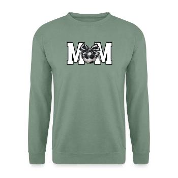 Fußball Mama Geschenk Soccer Mom Fußballmama - Unisex Pullover - Graugrün - Vorne