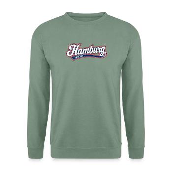 Hamburg - Hansestadt - Alster - Elbe - Michel - Unisex Pullover - Graugrün - Vorne