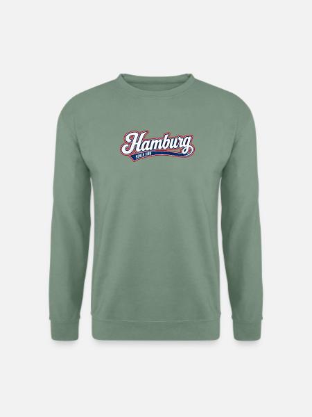 Hamburg - Hansestadt - Alster - Elbe - Michel - Unisex Pullover - Graugrün