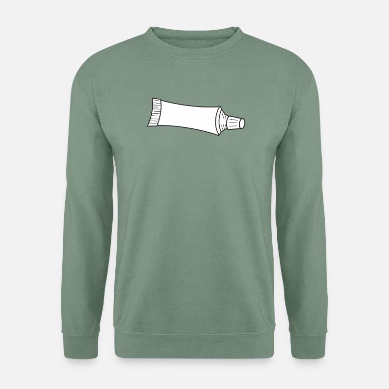 Tube Zahnpasta oder Zahncreme - Unisex Pullover - Graugrün