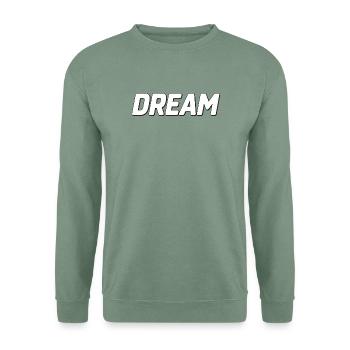 Dream Bold Typografie-Kunst - Unisex Pullover - Graugrün - Vorne