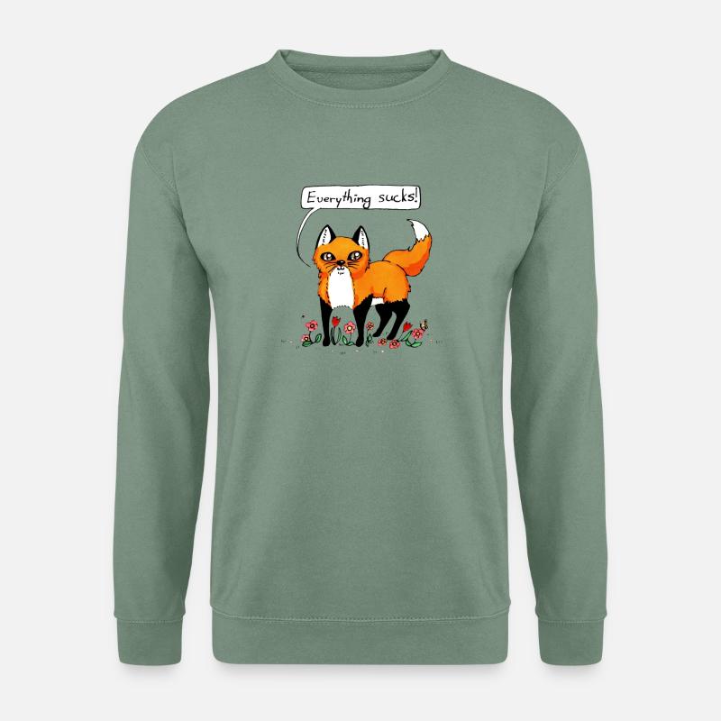 Everything sucks - Unisex Pullover - Graugrün