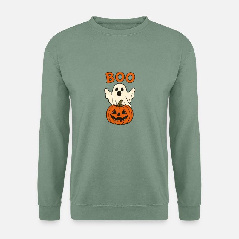 Boogeist Halloween Pumpkin - Unisex Pullover - Graugrün