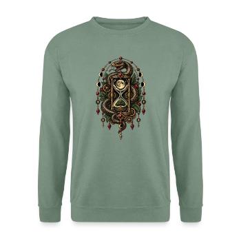 Die Schlange der Zeit - Unisex Pullover - Graugrün - Vorne