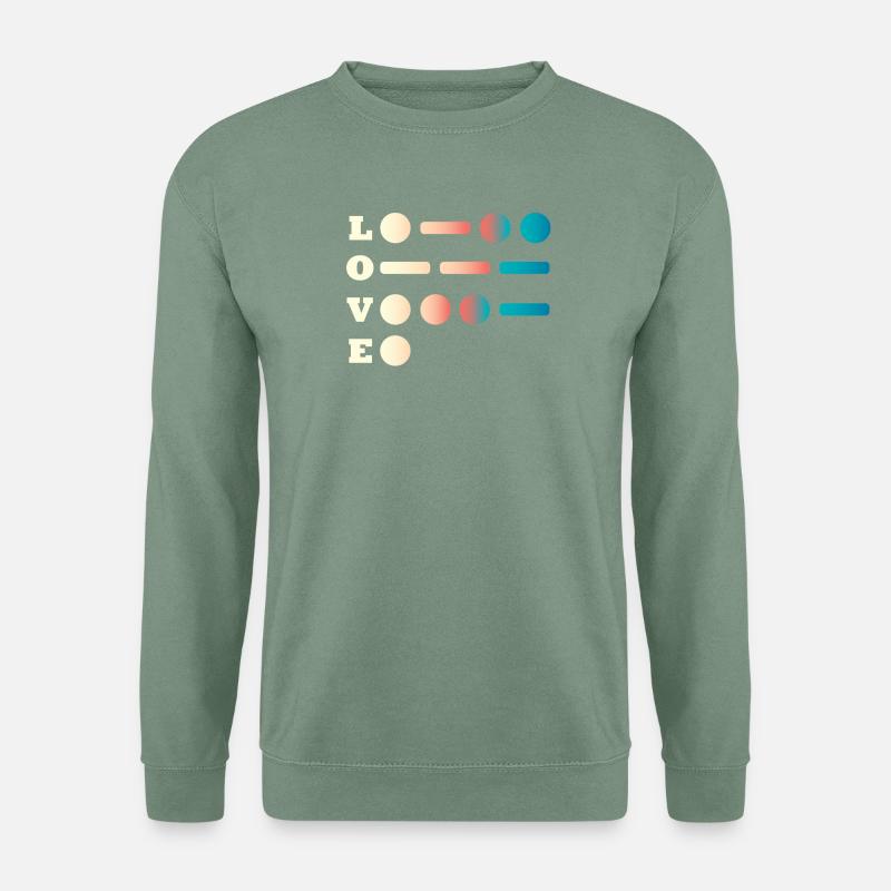 Love Morse Code - Unisex Sweatshirt - steel green