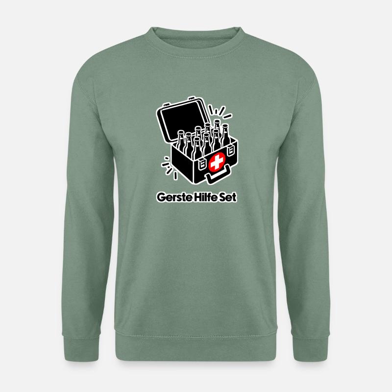 Gerste Hilfe Kasten - Unisex Pullover - Graugrün