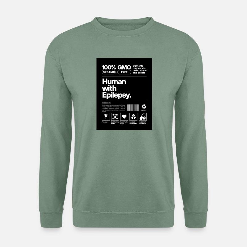 Human with Epilepsy - Unisex Pullover - Graugrün