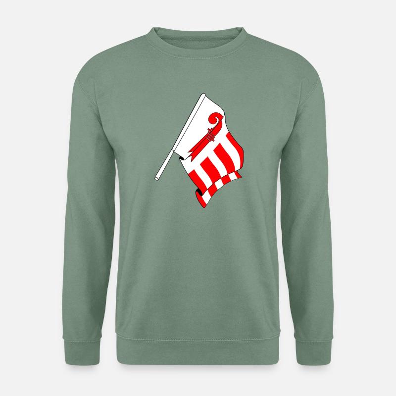 Flagge Jura Schweiz - Unisex Pullover - Graugrün