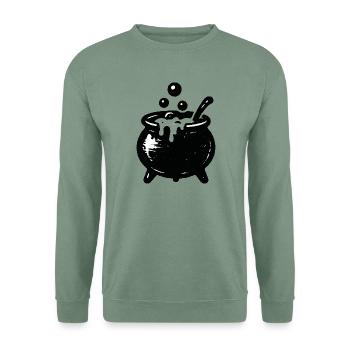 Hexenkessel Blubberzauber - Unisex Pullover - Graugrün - Vorne