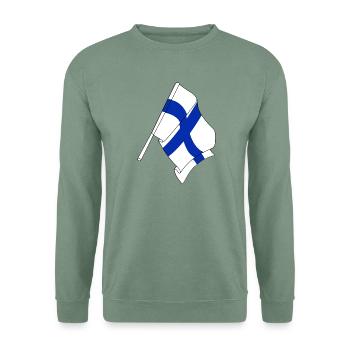 Flag of Finland - Unisex Sweatshirt - steel green - Front