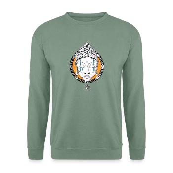 Buddha - Unisex Pullover - Graugrün - Vorne